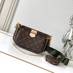 Louis Vuitton Monogram Canvas Multi Pochette Accessories Gold Hardware